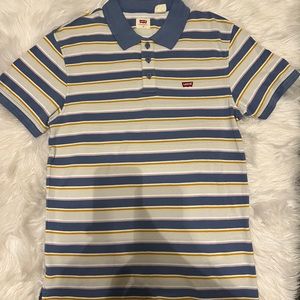 Levis housemark striped polo
